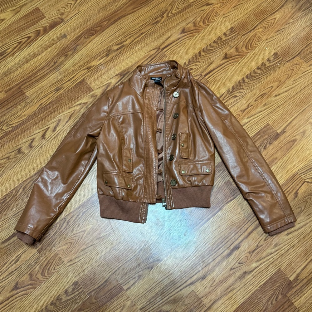Wetseal Brown Leather Jacket